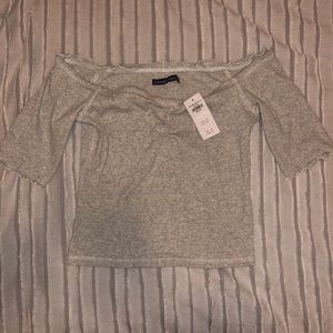 BNWT Abercrombie lettuce hem off the shoulder top